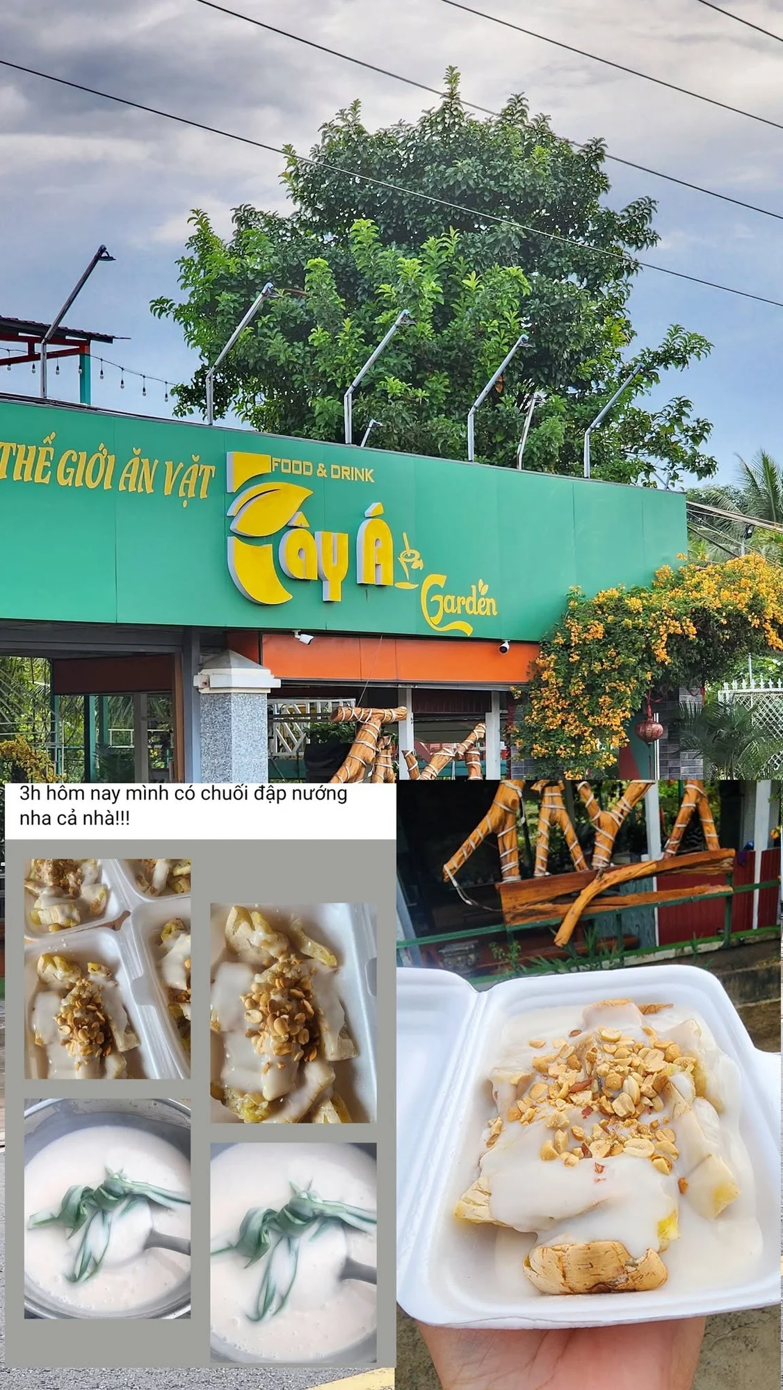Ảnh ghép mặt tiền Tây Á và các món ăn